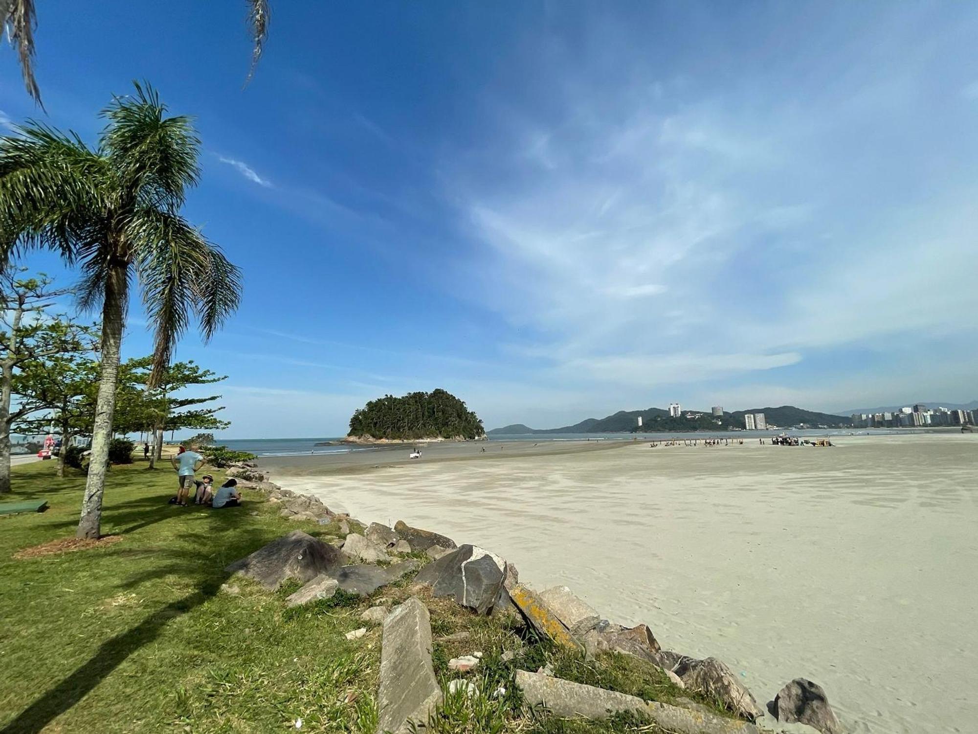 Apartamento Pe Na Areia Melhor Vista Mar De Santos 外观 照片